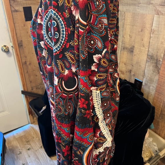 LADIES WOMENS PLUS SIZE 2X/3X TOP SHIRT BLOUSE MULTI PRINT RED GREEN BLACK - Picture 5 of 9